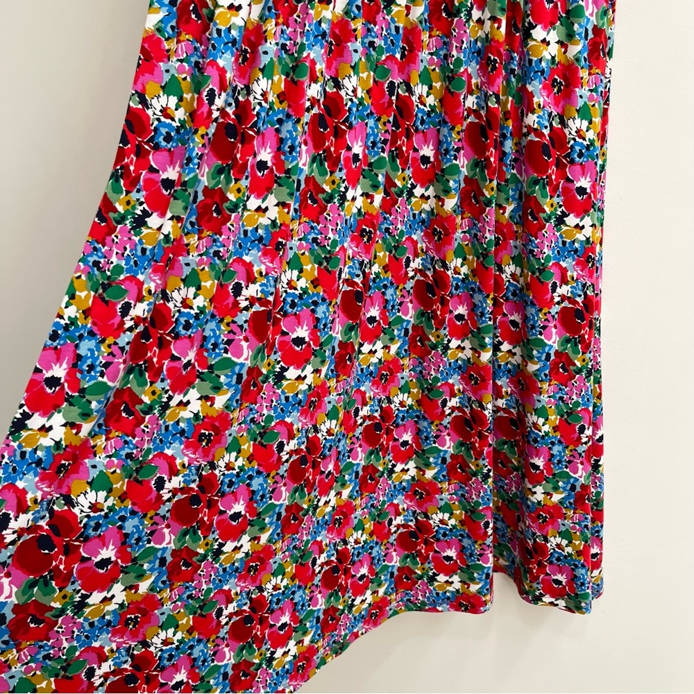 Boden Liv Pleat Detail Midi Dress, Wild Poppy - Picture 14 of 16